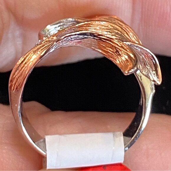 Wrap Ring Size 6.5 CZ or Glass Sterling Silver 925 Women Semi-Precious Stone - Picture 3 of 10